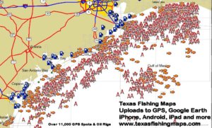 Texas Oil Rig Fishing Spots and GPS Coordinates