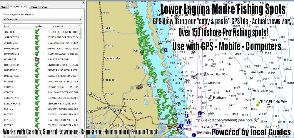 Upper Laguna Madre Fishing Map Lower Laguna Bay Fishing Spots - Texas Fishing Spots Maps For Gps