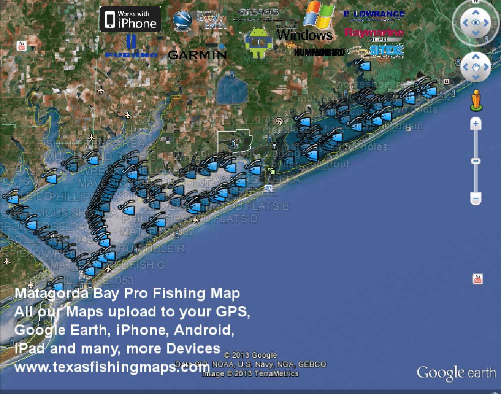 Hook-N-Line F108 Matagorda Bay Area GPS Inshore Saltwater Fishing