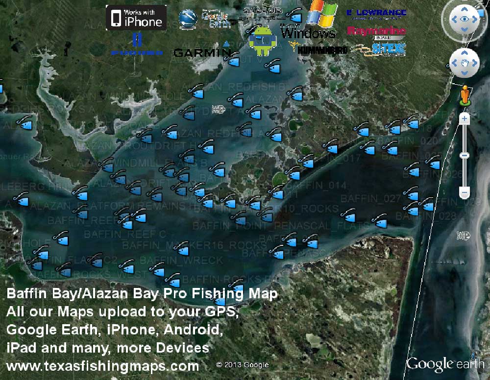 Baffin Bay Fishing Map.