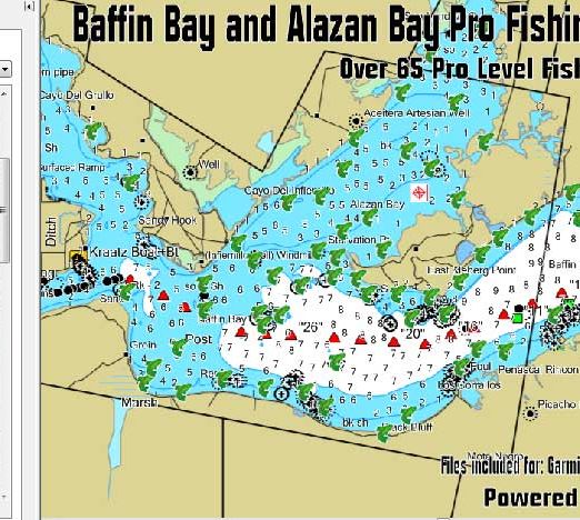Baffin Bay Fishing Map for GPS