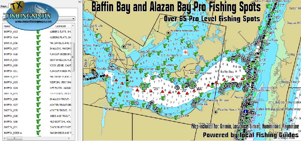 Baffin Bay Fishing Map for GPS