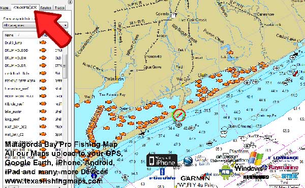 Texas Bay GPS Fishing Spots & List of Texas Bay Fishing Locations