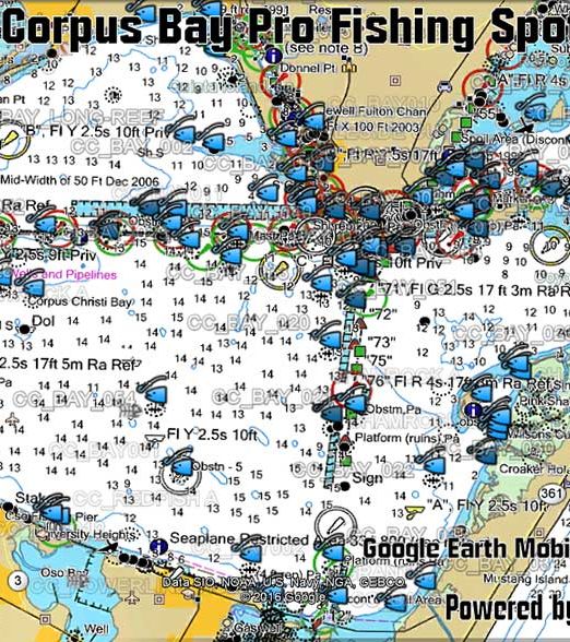 Corpus Christi Bay Fishing Map