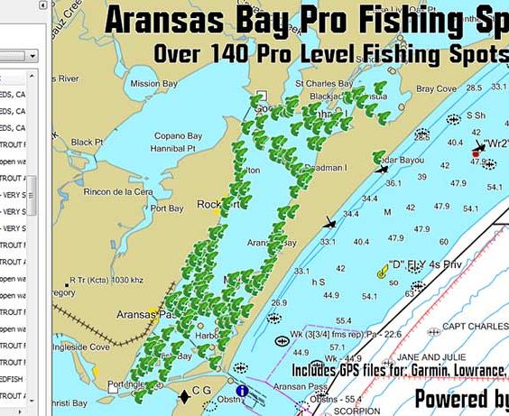 Aransas Bay Fishing Map Gps Thegem Product Single 