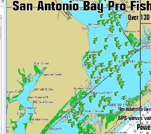 San Antonio Fishing Map for GPS