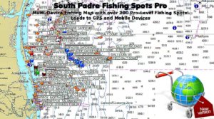 South Padre Island Texas Offshore Fishing Map