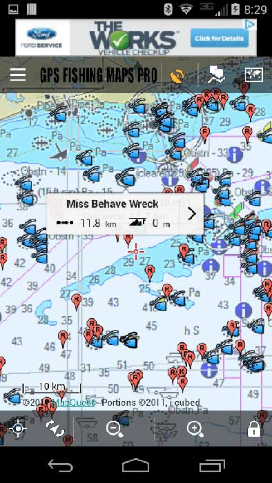 iPhone Fishing Maps  Florida Fishing Maps for GPS