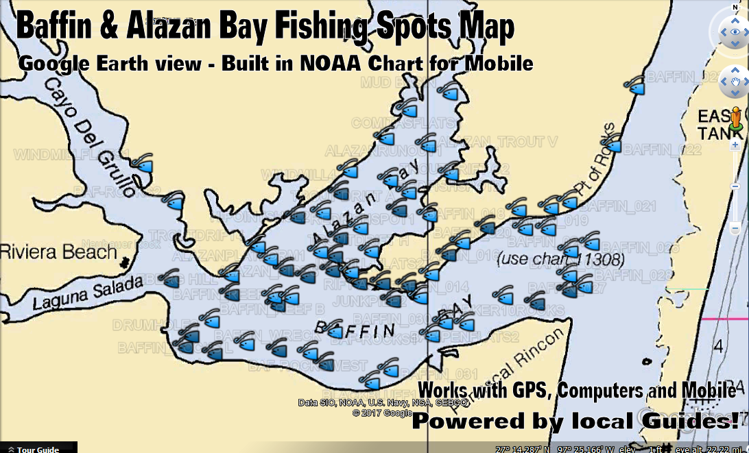 Baffin Bay Fishing Spots Map 