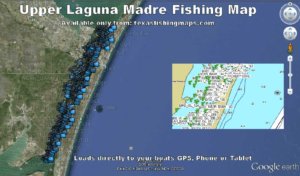 Upper Laguna Texas Fishing Maps for GPS