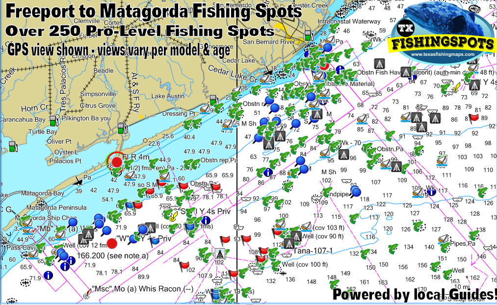 Gulf of Mexico fishing map – Texas Map Store