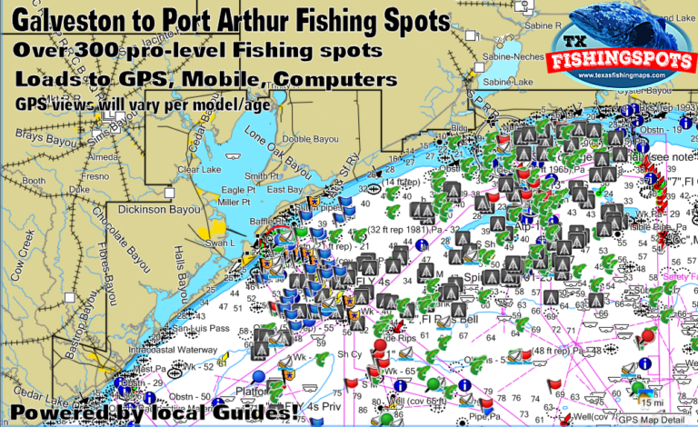 Galveston Texas Offshore Fishing Spots & GPS Coordinates