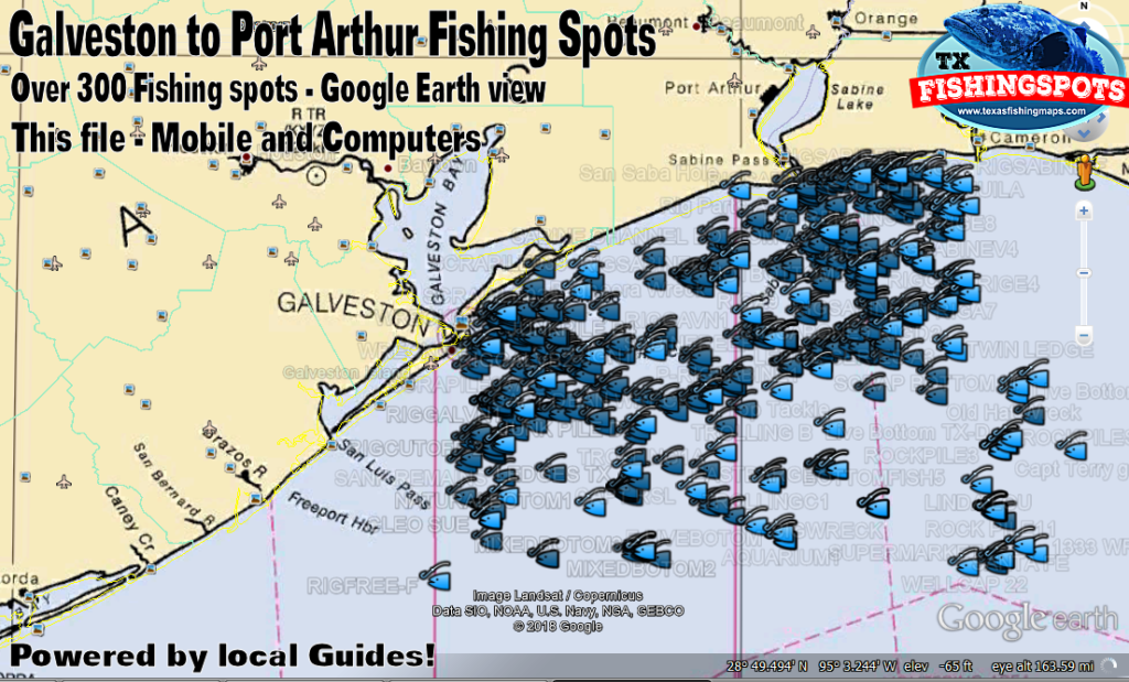 Galveston Texas Offshore Fishing Spots & GPS Coordinates