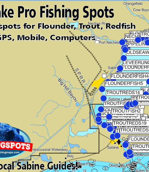 Sabine Lake GPS Fishing Spots